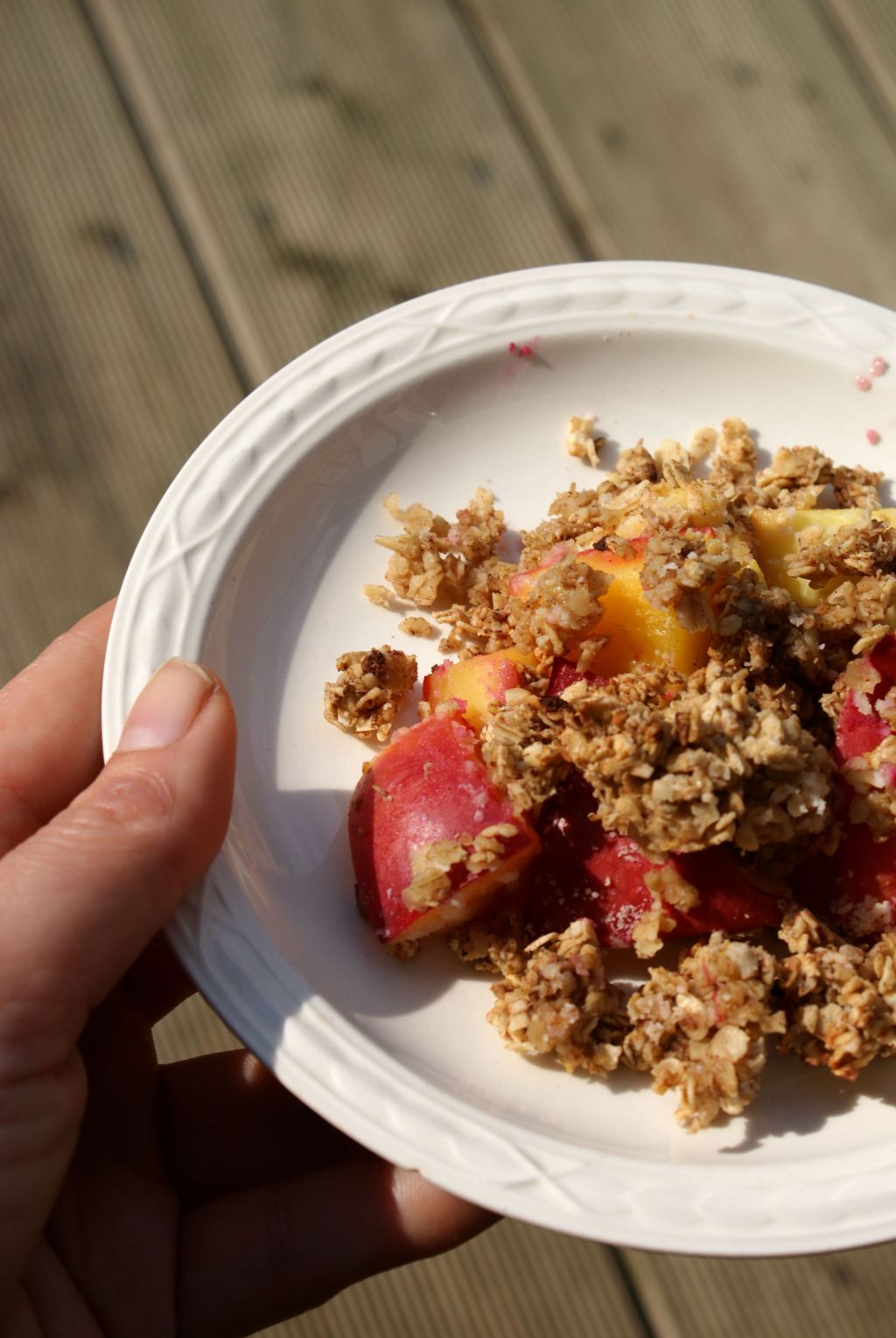 Peach please – perzik&nbsp;crumble