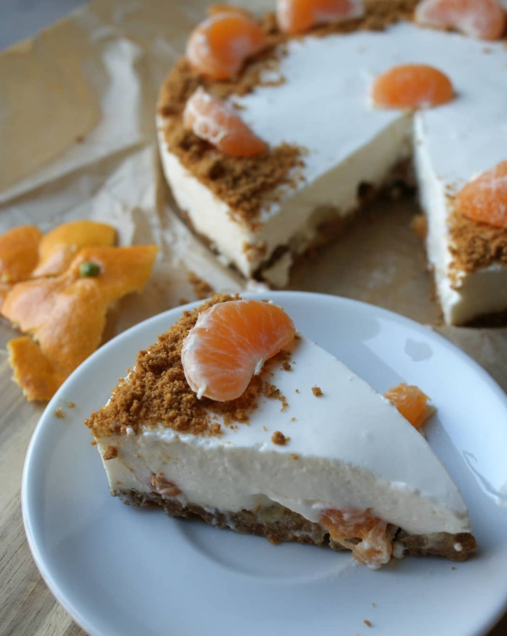 Kwark it like it’s hot – Platte kaastaart met mandarijn en&nbsp;speculaas